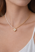 Four-Leaf Clover Pearl Necklace