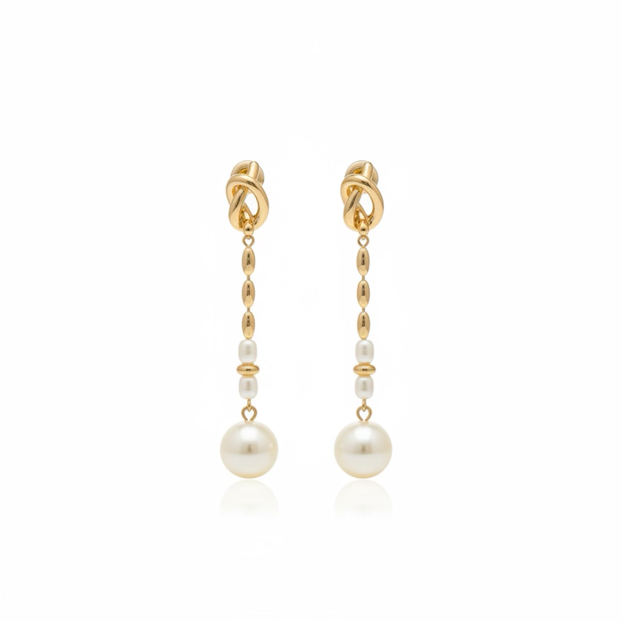 Elyuna Knot Pearl Drops