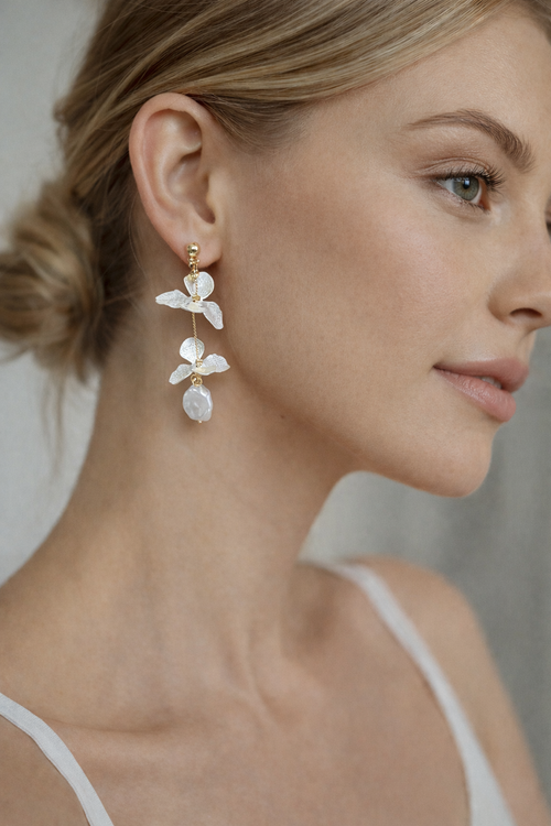 Blossom Pearl Drop Earrings