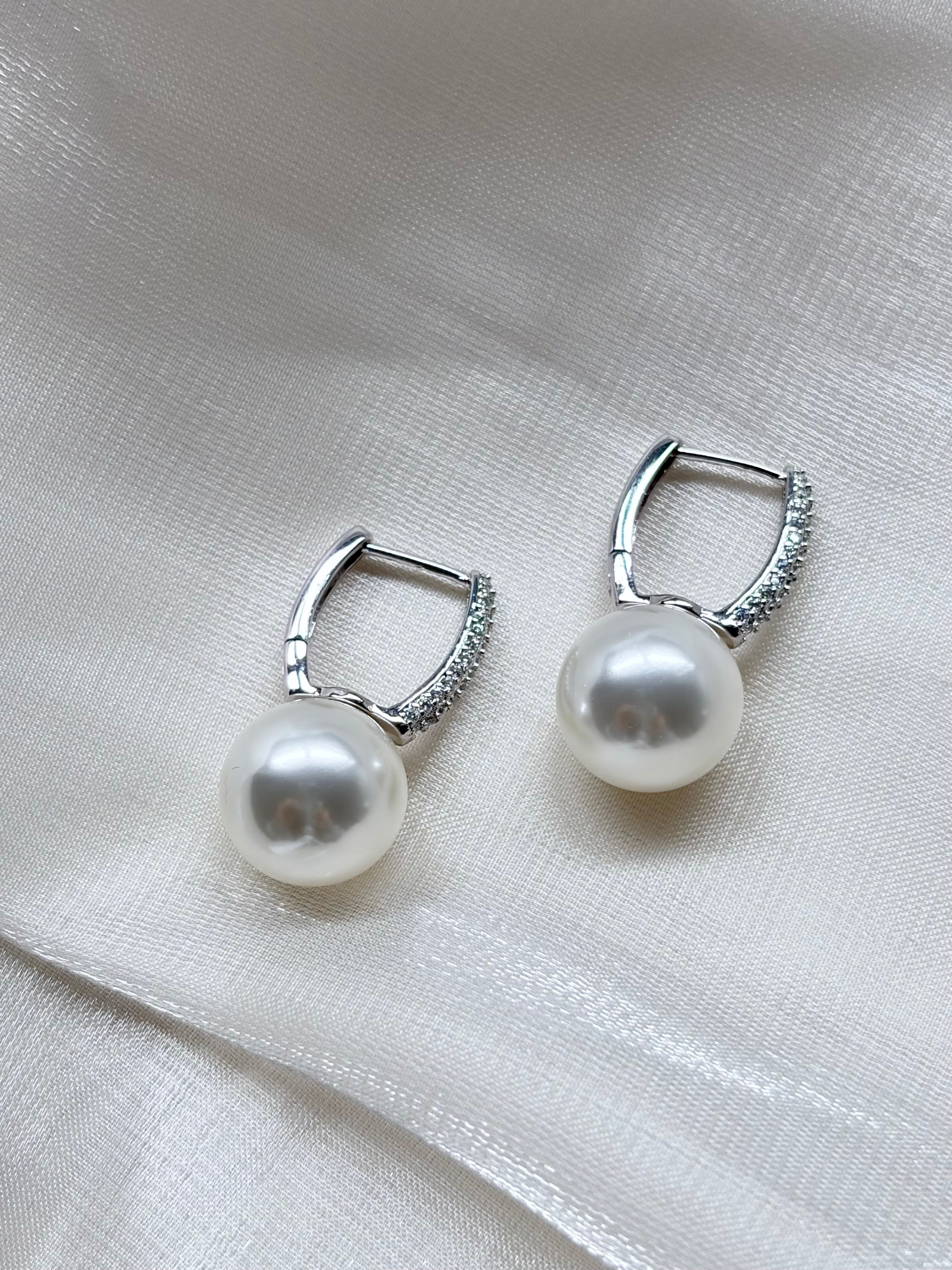 Pearl Luxe Micro-Pavé Earrings