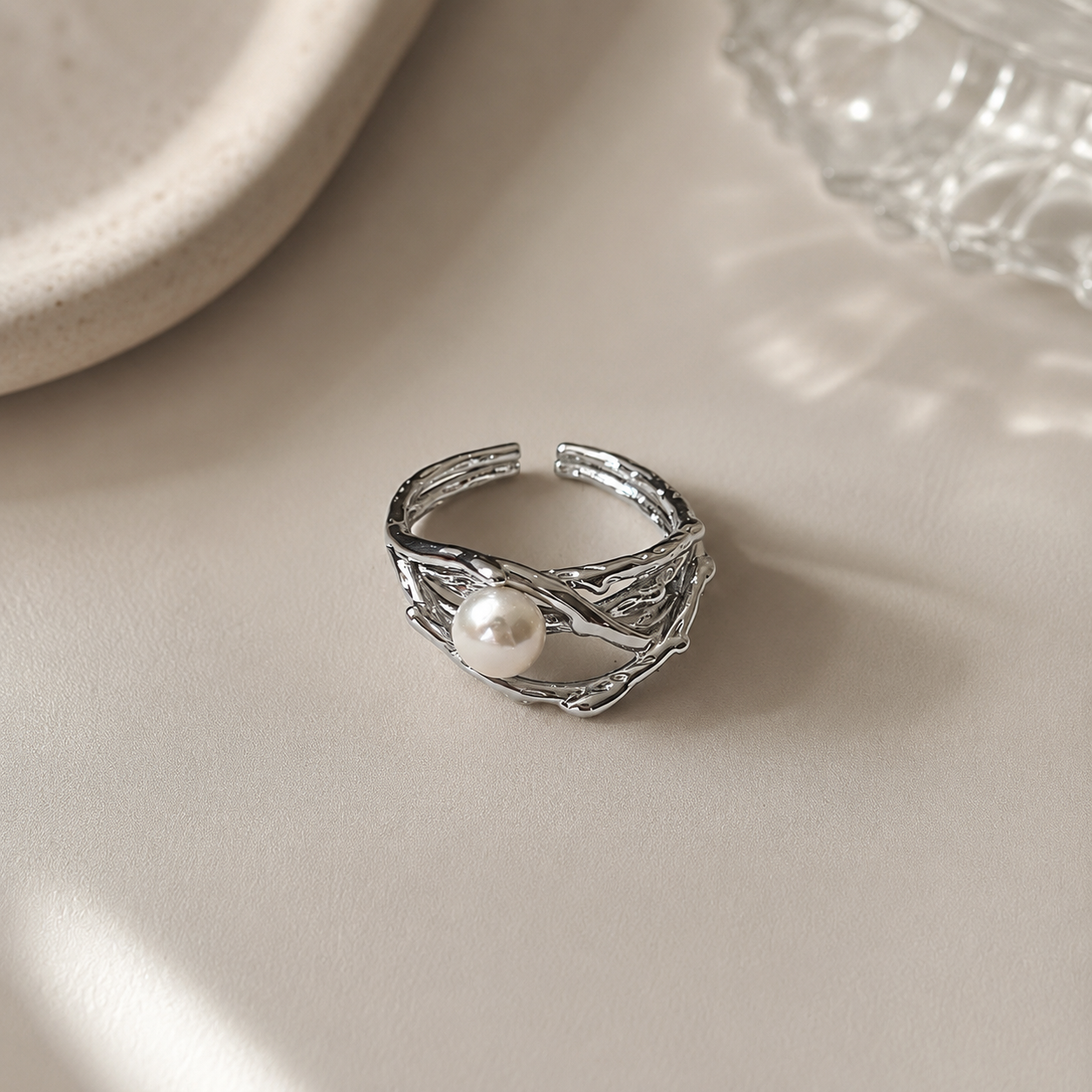 Aurora Branch Pearl Ring