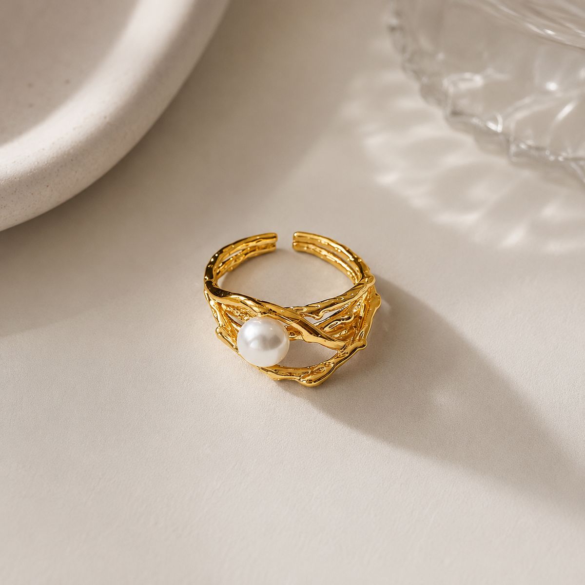 Aurora Branch Pearl Ring