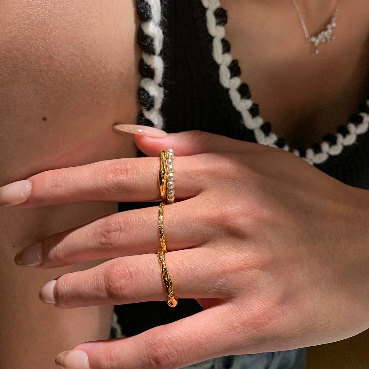 Petite Pearl Layer Ring