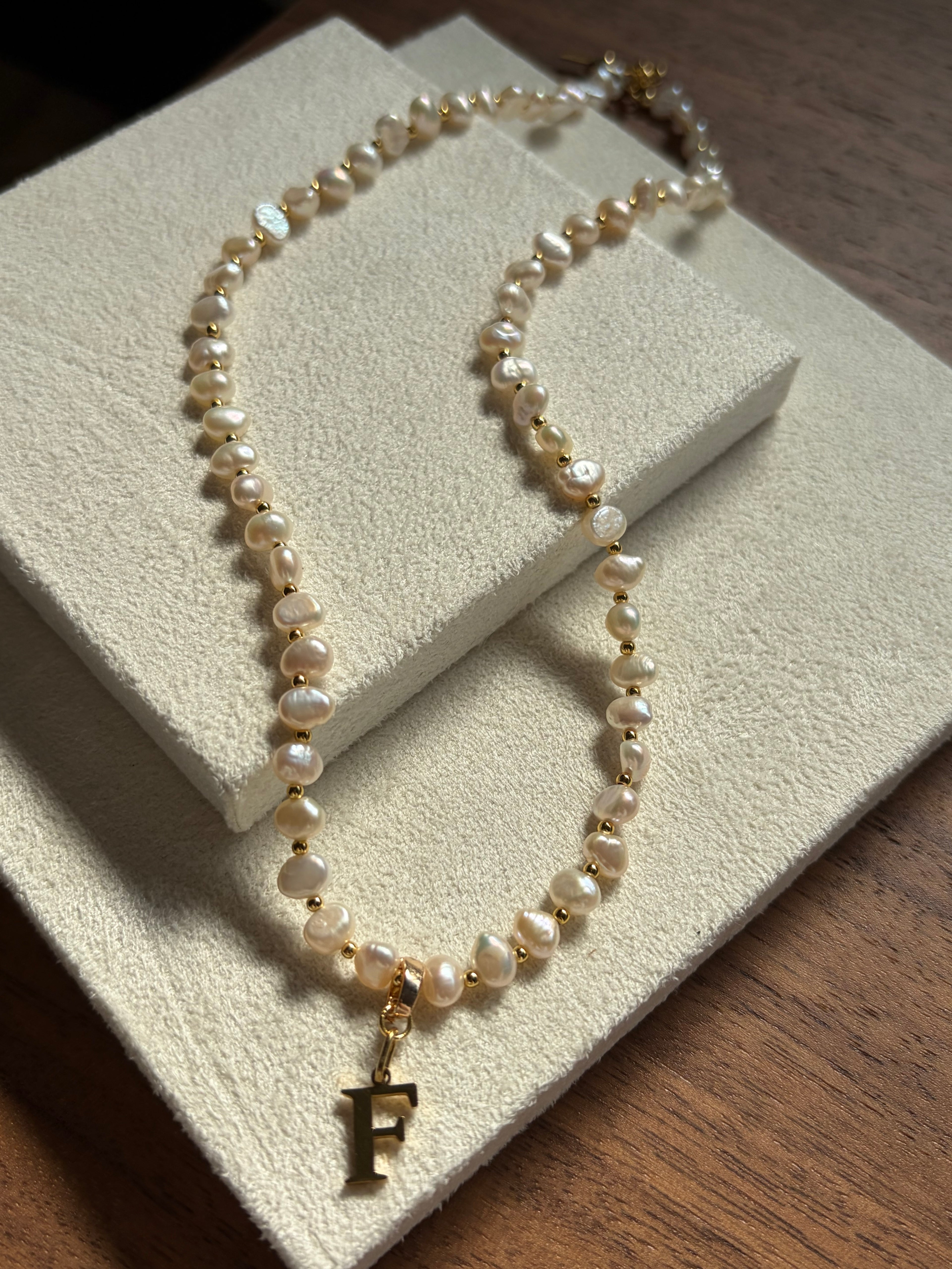 Personalised Initial Freshwater Pearl Necklace
