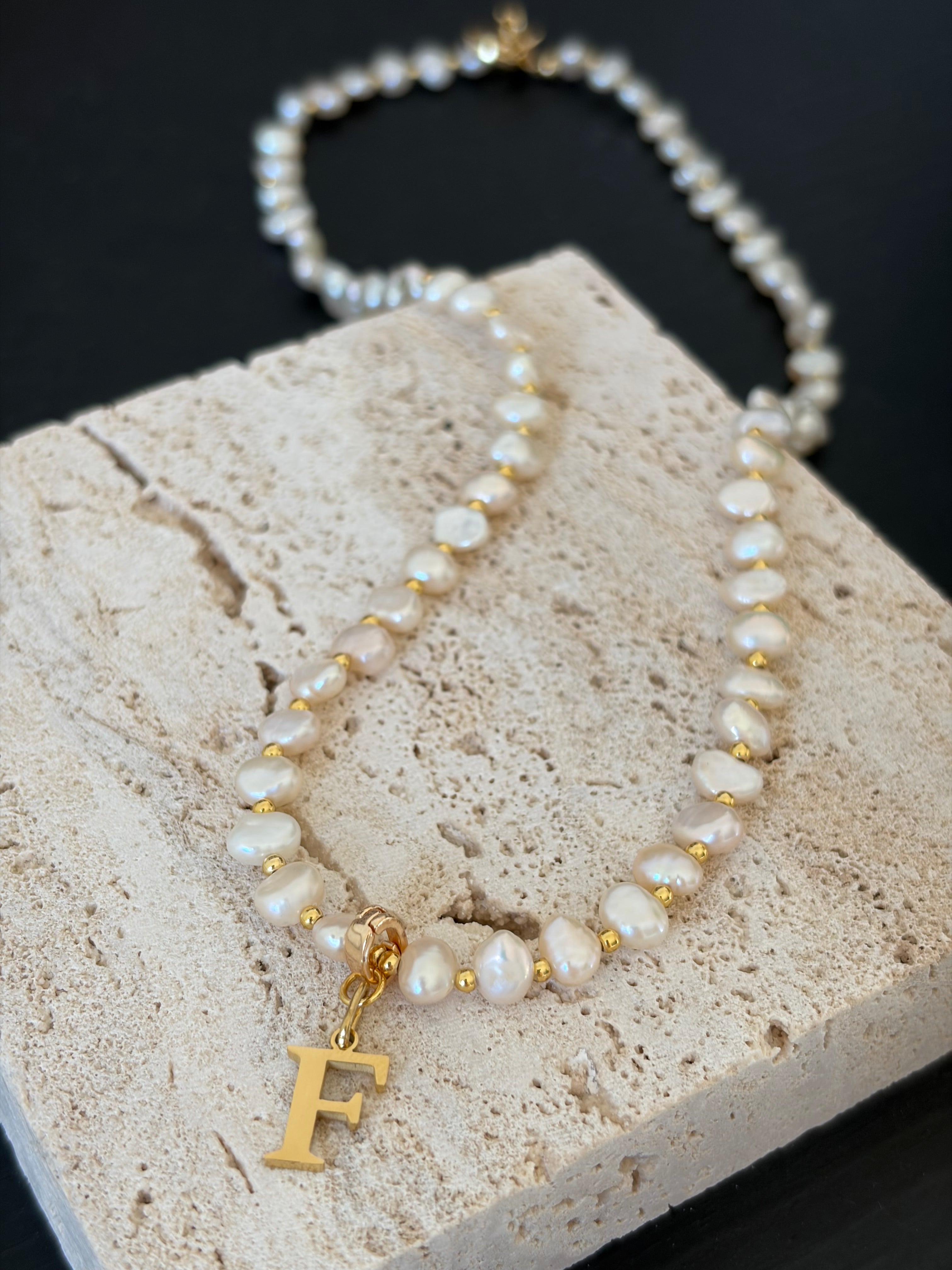 Personalised Initial Freshwater Pearl Necklace