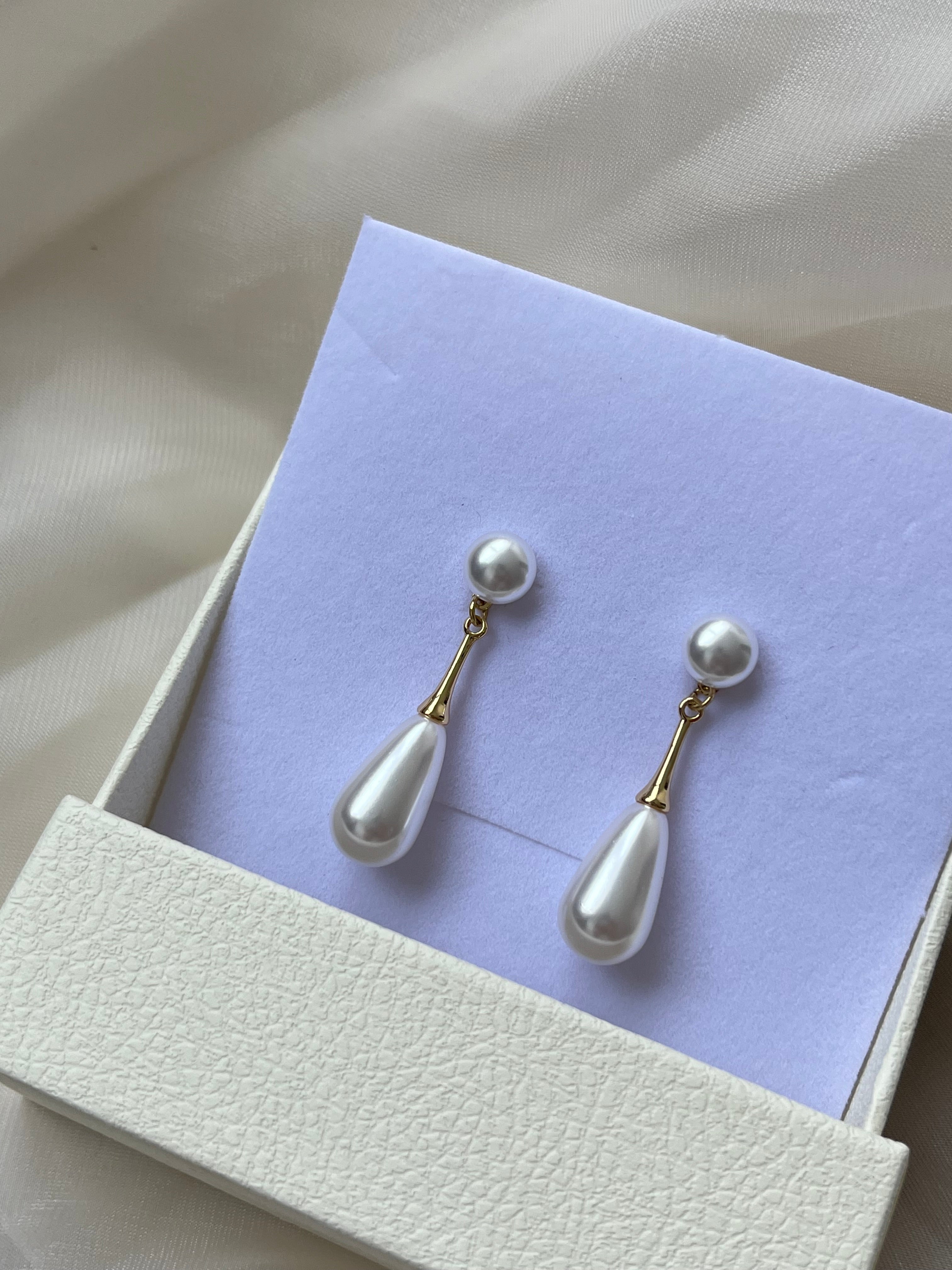 Paris Pearl Drop Earrings