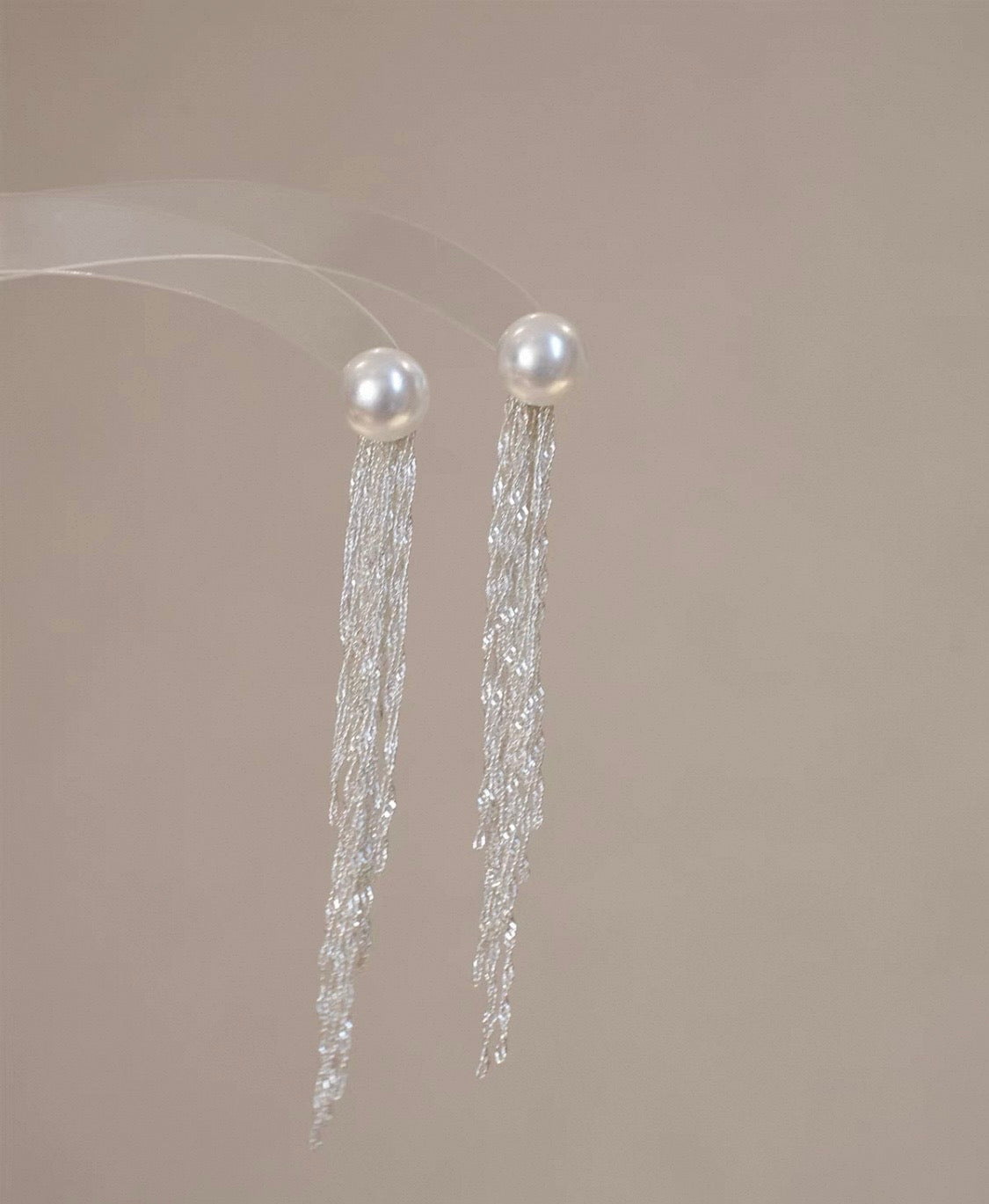 Celeste Pearl Tassel Earrings